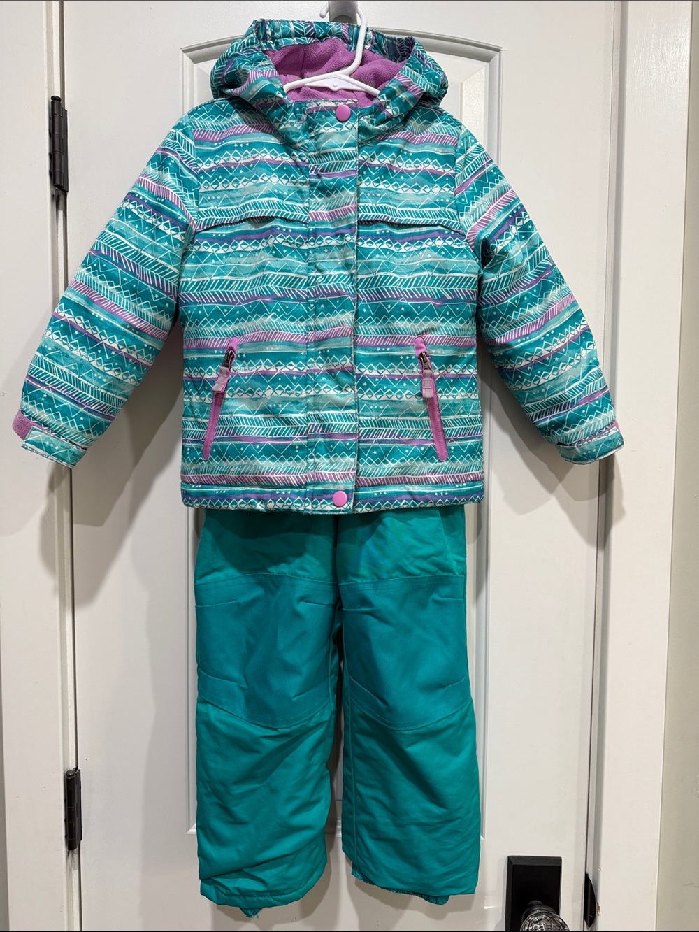 Cat & Jack 3T Teal and Purple kids snow suit set